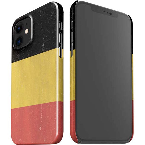 Belgium Flag Distressed iPhone 12 Mini Lite Case
