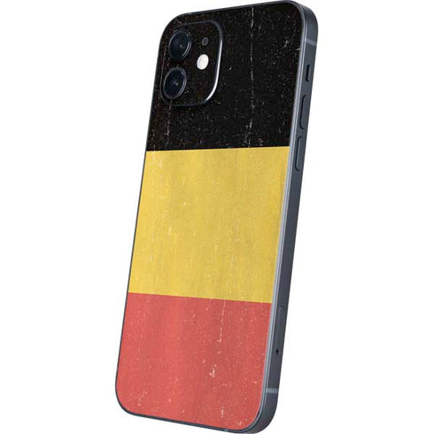 Belgium Flag Distressed iPhone 12 Mini Skin