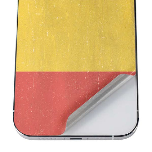 Belgium Flag Distressed iPhone 12 Pro Skin