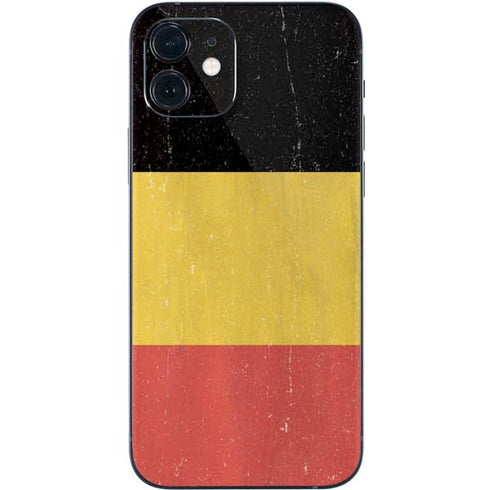 Belgium Flag Distressed iPhone 12 Skin