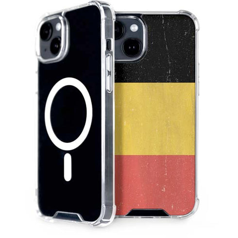 Belgium Flag Distressed iPhone 13 MagSafe Case