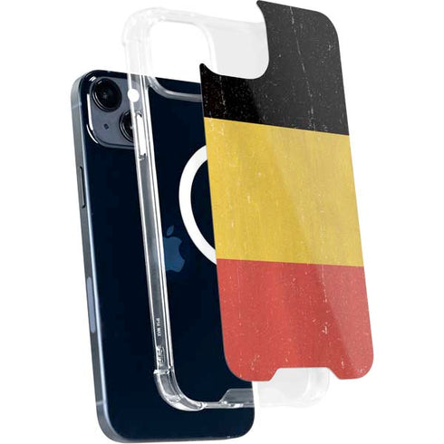Belgium Flag Distressed iPhone 13 MagSafe Case
