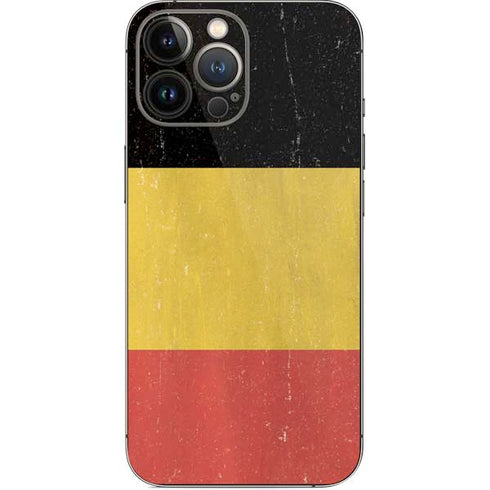 Belgium Flag Distressed iPhone 13 Pro Max Skin