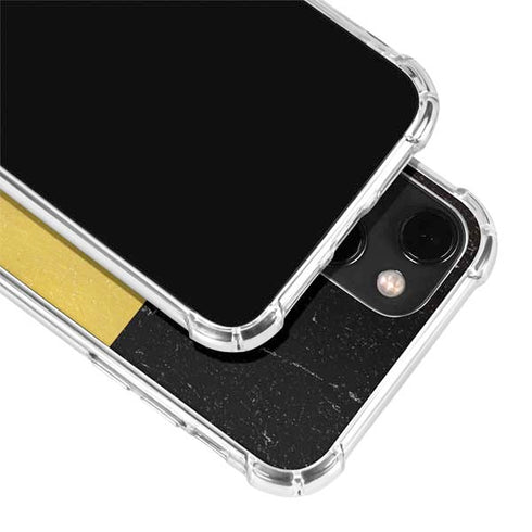 Belgium Flag Distressed iPhone 15 Plus Clear Case