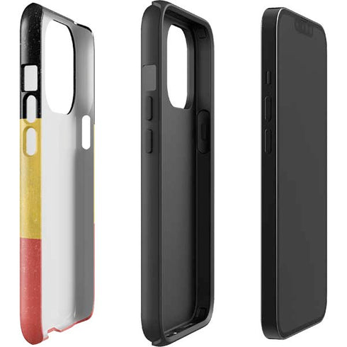 Belgium Flag Distressed iPhone 14 Pro Impact Case