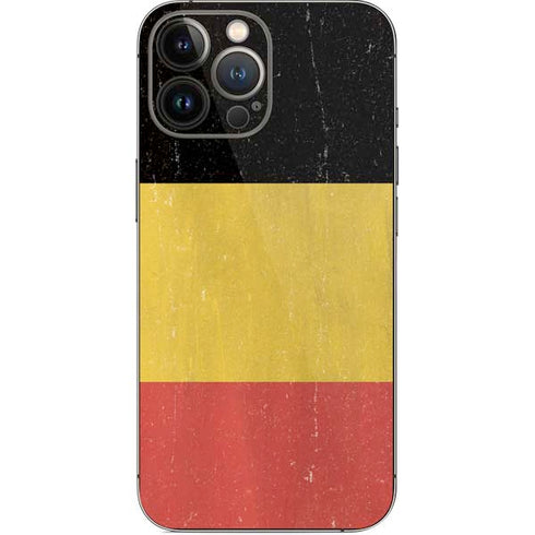 Belgium Flag Distressed iPhone 14 Pro Max Skin