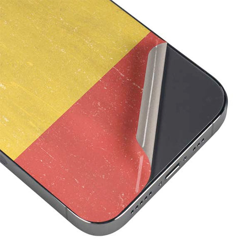 Belgium Flag Distressed iPhone 14 Pro Max Skin