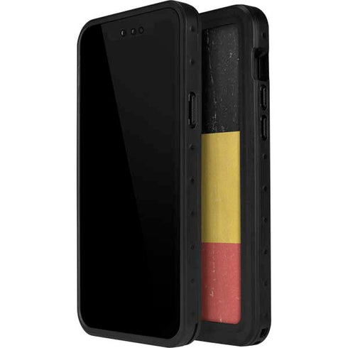 Belgium Flag Distressed iPhone 14 Pro Waterproof Case