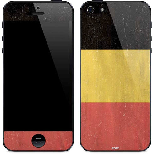 Belgium Flag Distressed iPhone 5/5s/5SE Skin