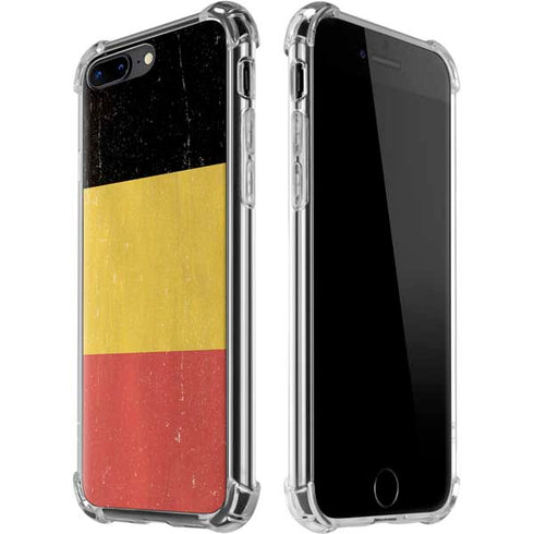 Belgium Flag Distressed iPhone 7/8 Plus Clear Case
