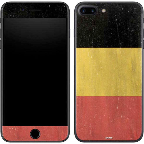Belgium Flag Distressed iPhone 8 Plus Skin