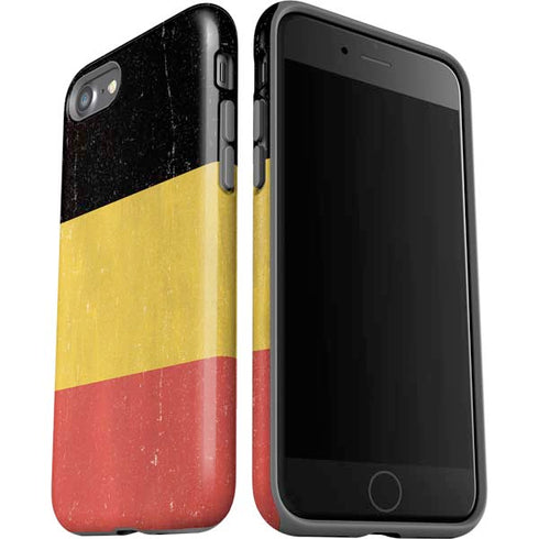 Belgium Flag Distressed iPhone SE (2nd & 3rd Gen) Pro Case