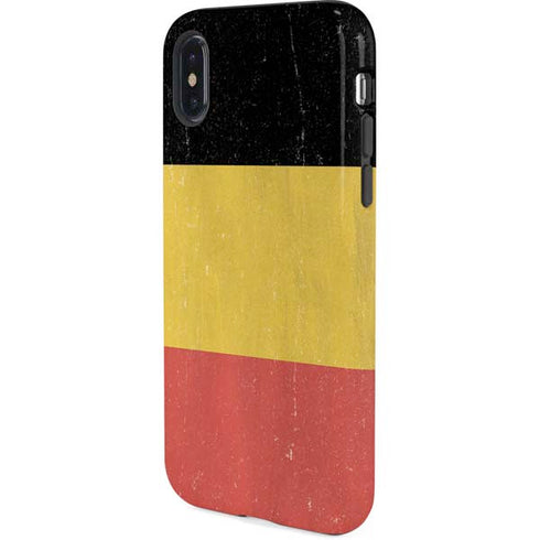 Belgium Flag Distressed iPhone X Pro Case