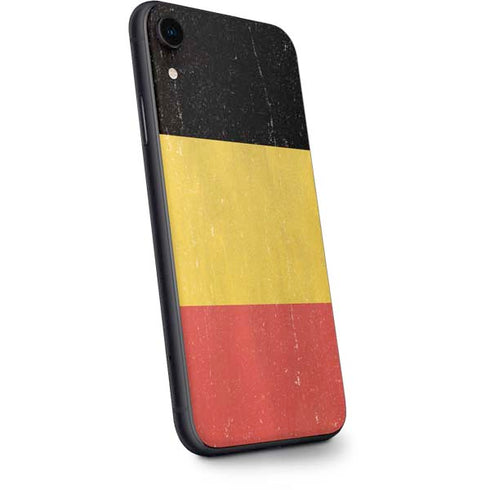 Belgium Flag Distressed iPhone XR Skin
