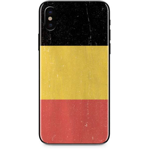 Belgium Flag Distressed iPhone XS Max Skin