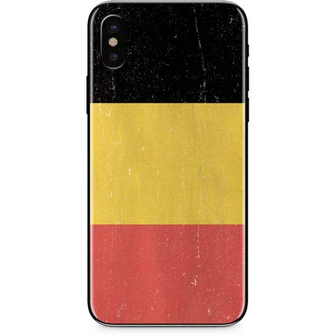 Belgium Flag Distressed iPhone XS Skin