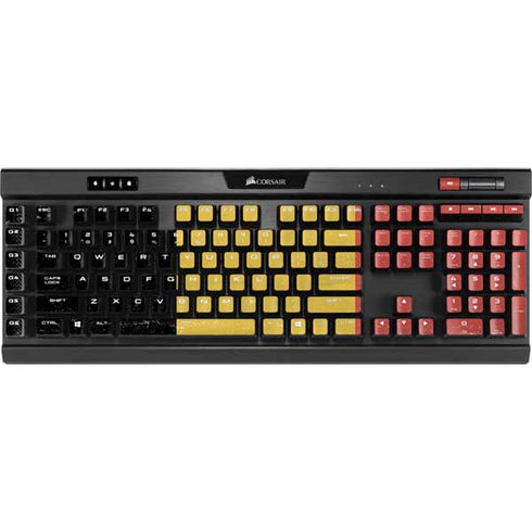 Belgium Flag Distressed K95 RGB PLATINUM Mechanical Gaming Keyboard Skin