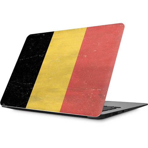 Belgium Flag Distressed Apple MacBook Skin