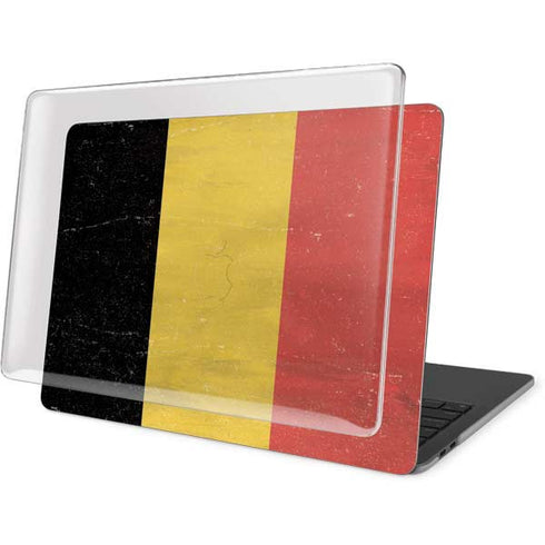 Belgium Flag Distressed MacBook Pro 15in (2016-19) Case plus Skin