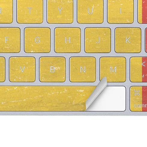 Belgium Flag Distressed Magic Keyboard Skin