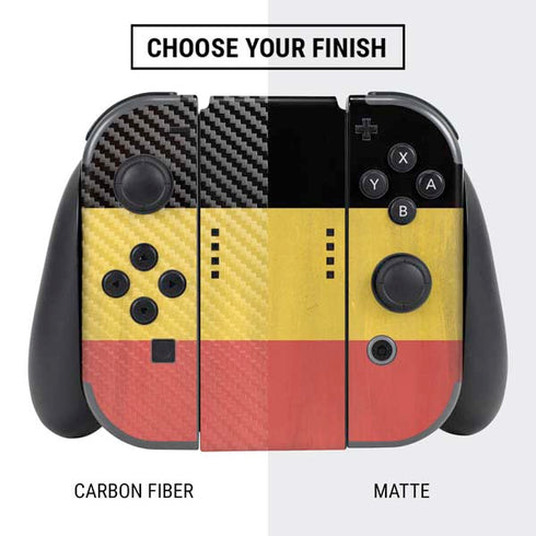 Belgium Flag Distressed Nintendo Switch Bundle Skin