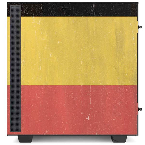 Belgium Flag Distressed NZXT H510 Compact ATX Mid-Tower Case Skin