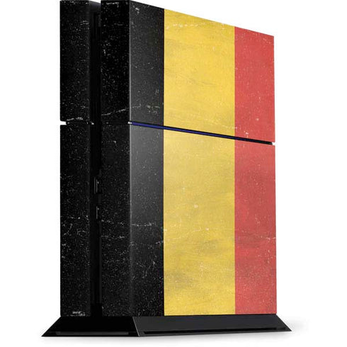 Belgium Flag Distressed PS4 Console Skin