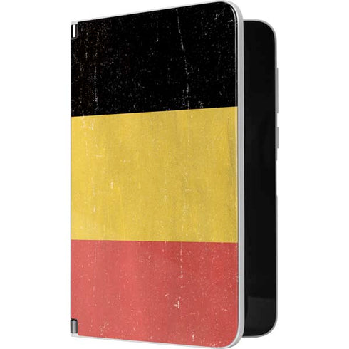 Belgium Flag Distressed Surface Duo Skin