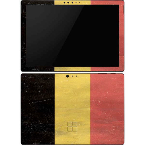 Belgium Flag Distressed Surface Pro 6 Skin