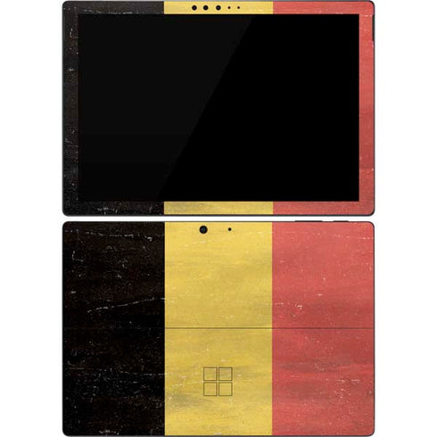 Belgium Flag Distressed Surface Pro 7 Skin