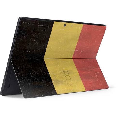 Belgium Flag Distressed Surface Pro 7 Skin