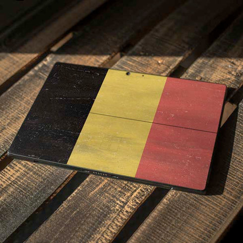 Belgium Flag Distressed Surface Pro 7 Skin
