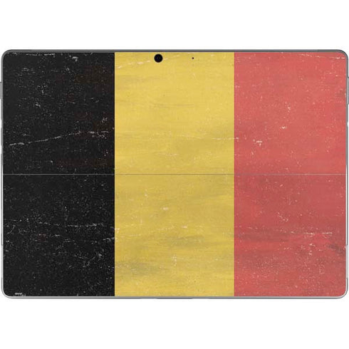Belgium Flag Distressed Surface Pro 9 Skin