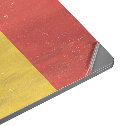 Belgium Flag Distressed Universal Laptop 12in (9.8 x 6.8in) Skin