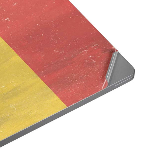 Belgium Flag Distressed Universal Laptop 17in (13.8 x 10in) Skin