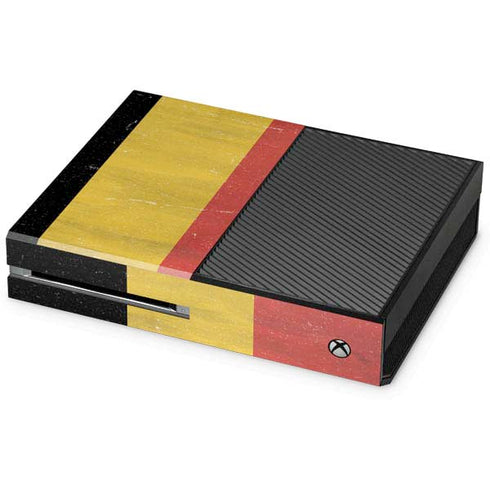 Belgium Flag Distressed Xbox One Console Skin