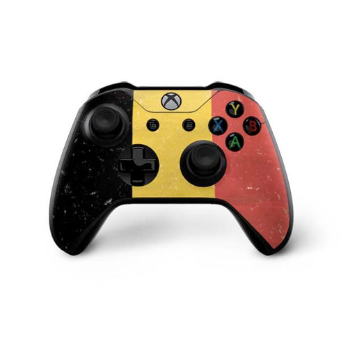 Belgium Flag Distressed Xbox One X Controller Skin