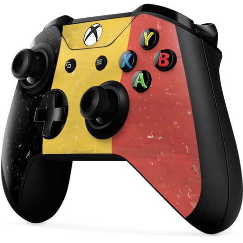 Belgium Flag Distressed Xbox One X Controller Skin