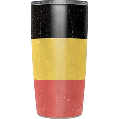 Belgium Flag Distressed Yeti 20oz Tumbler Skin