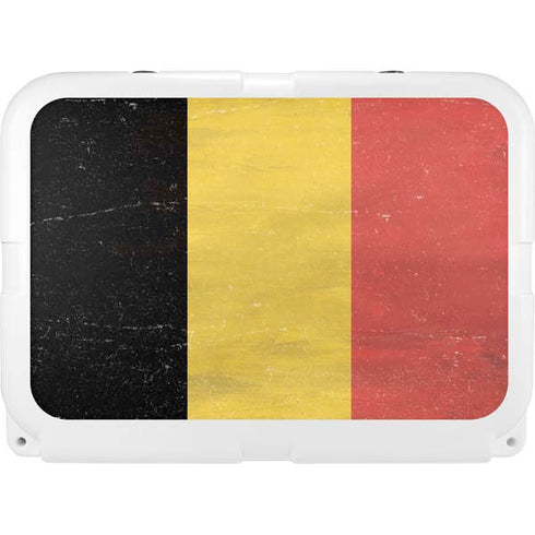 Belgium Flag Distressed YETI Tundra 35 Hard Cooler Skin