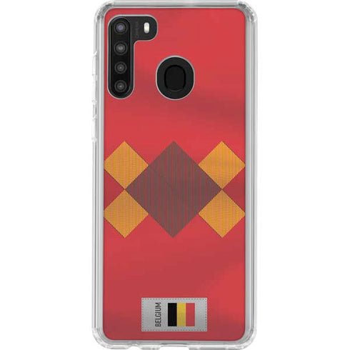 Belgium Soccer Flag Galaxy A21 Clear Case