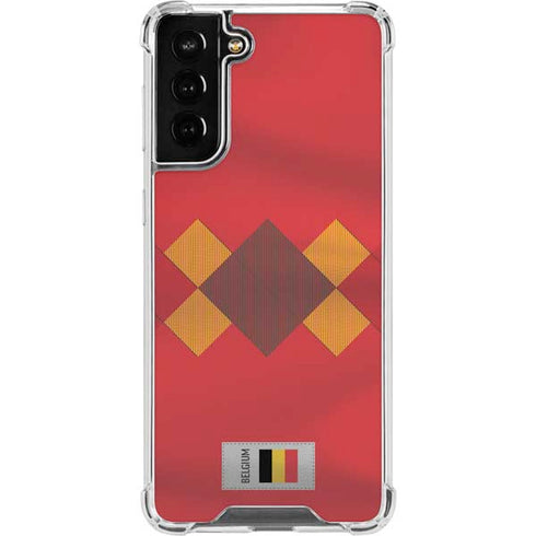 Belgium Soccer Flag Galaxy S21 FE Clear Case