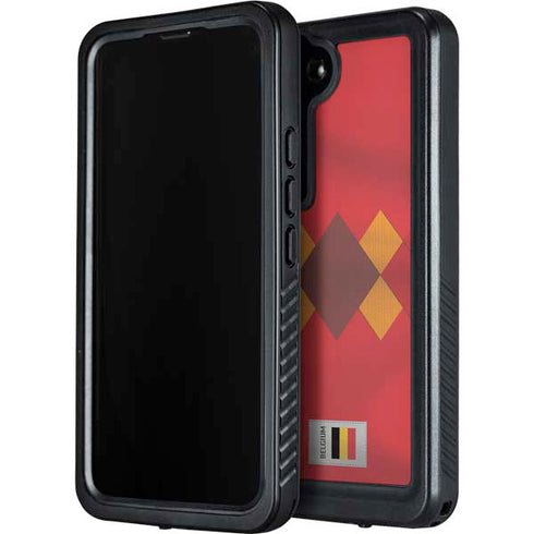 Belgium Soccer Flag Galaxy S23 Plus Waterproof Case