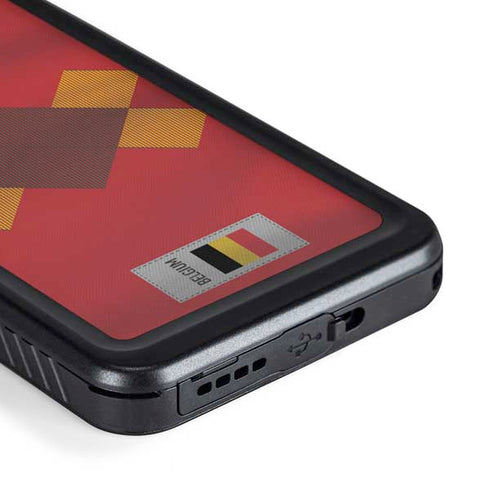 Belgium Soccer Flag Galaxy S23 Plus Waterproof Case