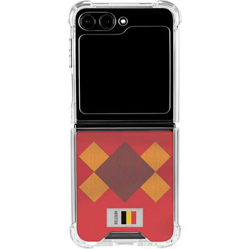 Belgium Soccer Flag Galaxy Z Flip5 5G Clear Case
