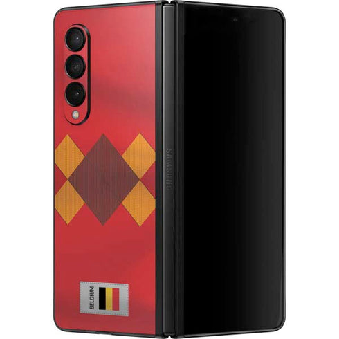 Belgium Soccer Flag Galaxy Z Fold3 5G Skin