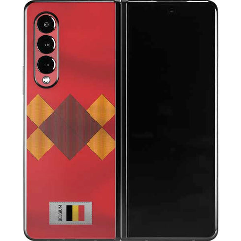Belgium Soccer Flag Galaxy Z Fold3 5G Skin
