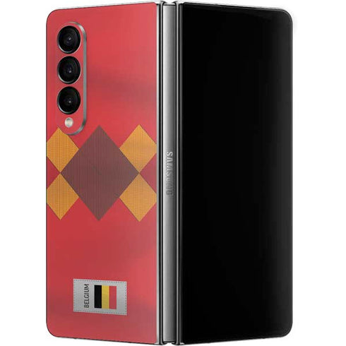 Belgium Soccer Flag Galaxy Z Fold4 5G Skin