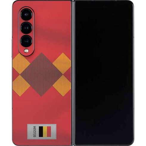 Belgium Soccer Flag Galaxy Z Fold4 5G Skin
