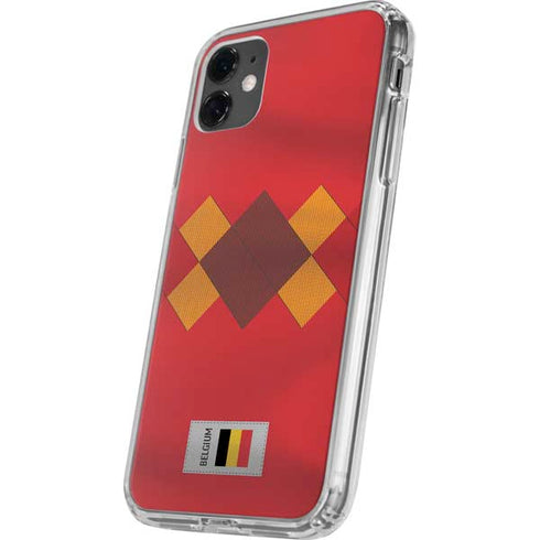 Belgium Soccer Flag iPhone 11 Clear Case
